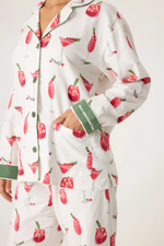 PJ Salvage Cranberries & Cocktails Flannel PJ Set