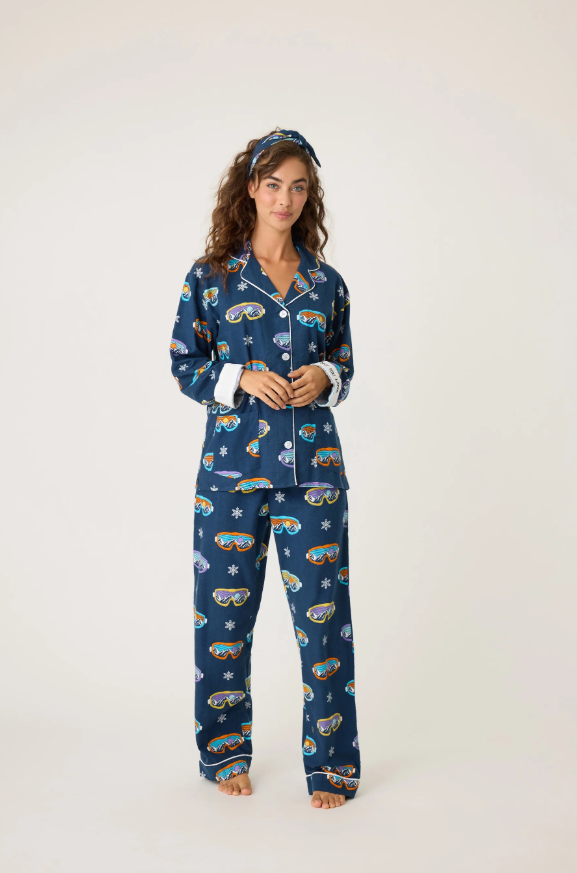 PJ Salvage Ski You Later Flannel PJ Set