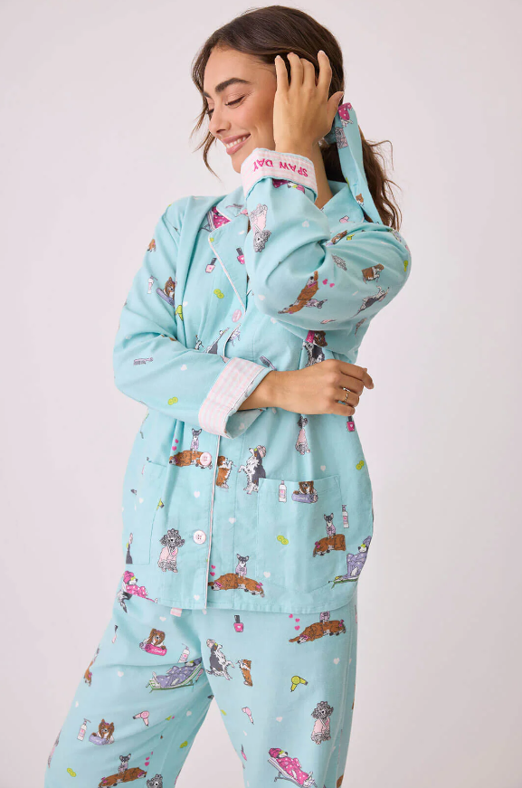 PJ Salvage Spaw Day Flannel PJ Set