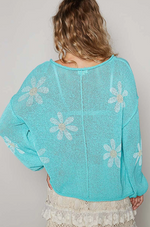 Pol Clothing Daisy Balloon Sleeve Sweater