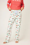 PJ Salvage Sleigh All Day Winter Print Flannel Pant