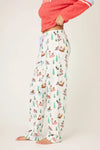 PJ Salvage Sleigh All Day Winter Print Flannel Pant