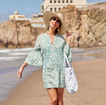 Rock Flower Paper Beach Dress Far East Mint