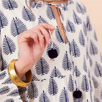 V-neck detail with tassel charm – lightweight summer dress by Rock Flower Paper