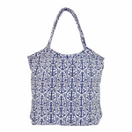 Rock Flower Paper cotton canvas bucket bag with flat bottom and spacious interior – perfect everyday tote in the pattern Anchors