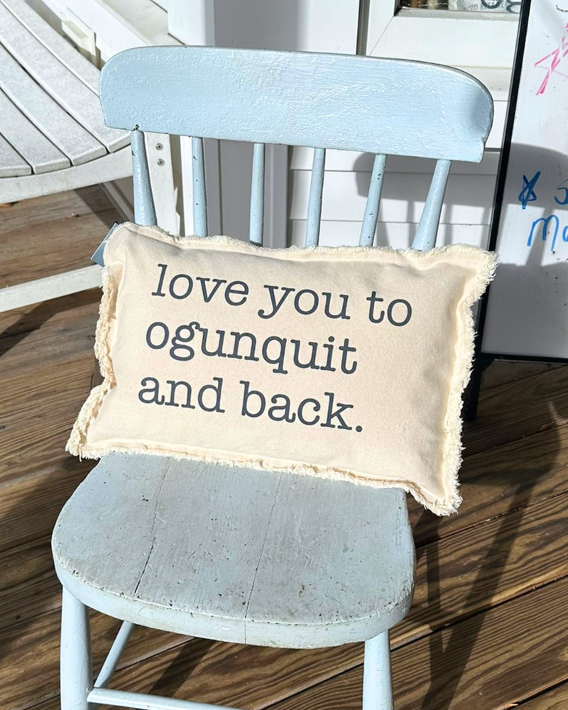 Love You To Ogunquit And Back Lumbar Pillow 12" x 18"