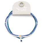 Scout Curated Wears Tonal Chromacolor Miyuki Bracelet Trio - Cobalt/Silver