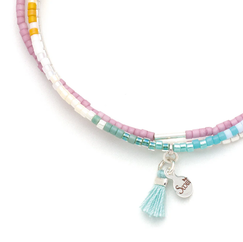 Scout Curated Wears Chromacolor Miyuki Bracelet Trio - Bright Multi/Silver