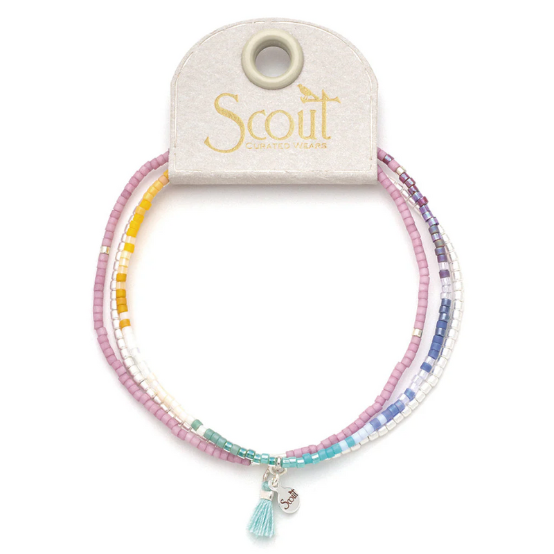 Scout Curated Wears Chromacolor Miyuki Bracelet Trio - Bright Multi/Silver