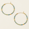 Scout Curated Wears Chromacolor Miyuki Small Hoop - Turquoise Mint/Gold