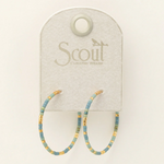 Scout Curated Wears Chromacolor Miyuki Small Hoop - Turquoise Mint/Gold