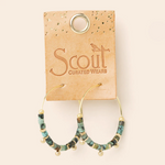 Scout Curated Wears Stone Disc Hoop Earring - African Turquoise/Gold