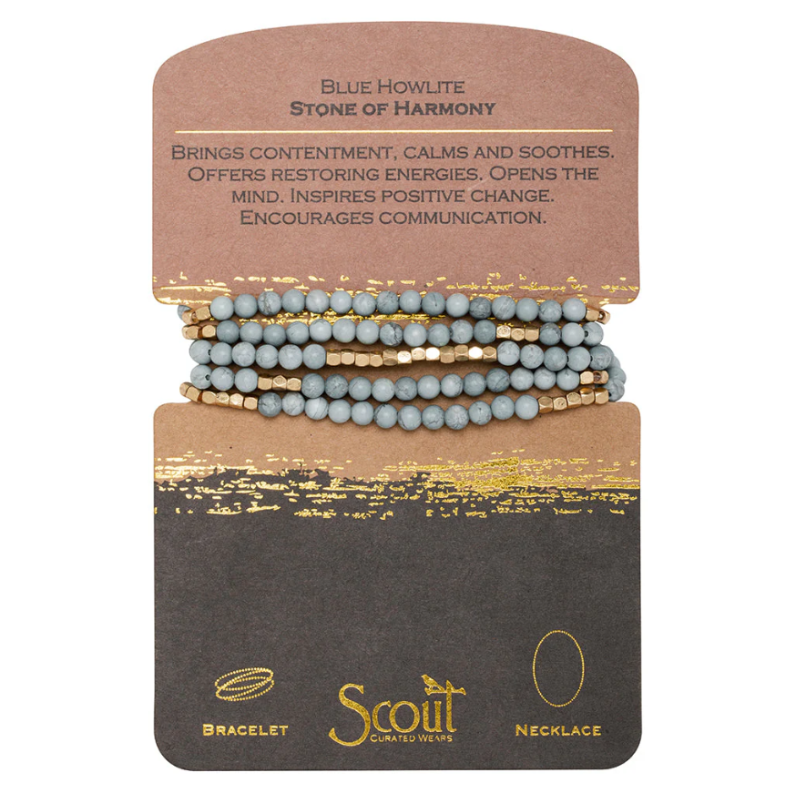 Scout Curated Wears Stone Wrap Blue Howlite - Stone of Harmony