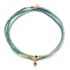 Scout Curated Wears Tonal Chromacolor Miyuki Bracelet Trio - Turquoise/Gold