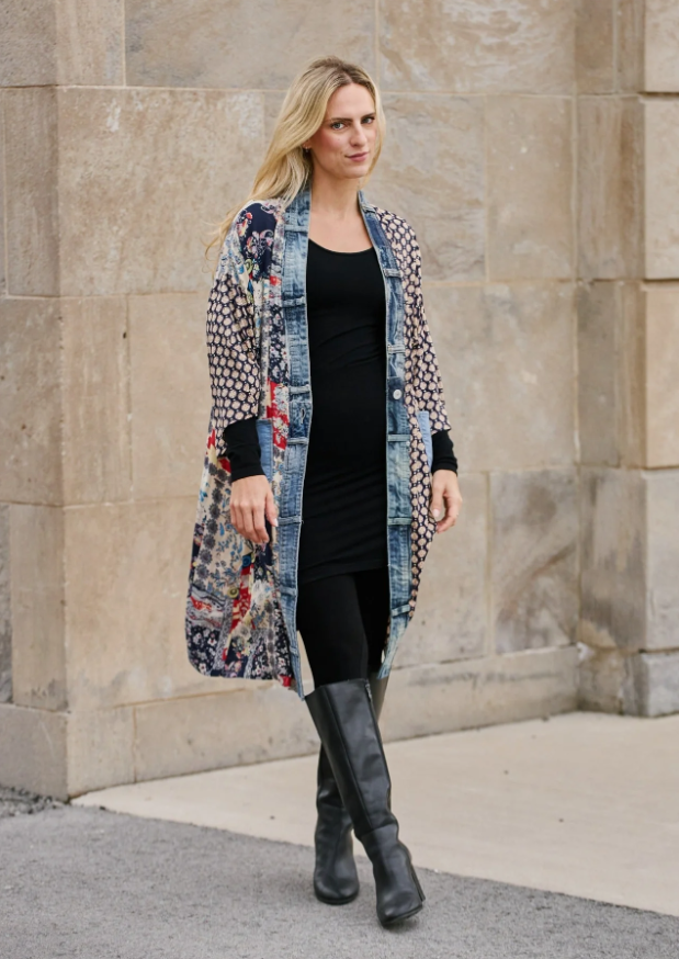 Shannon Passero Janis Cardigan Navy Mix