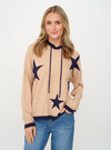 Starlight Hoodie with star pattern and two-tone knit design