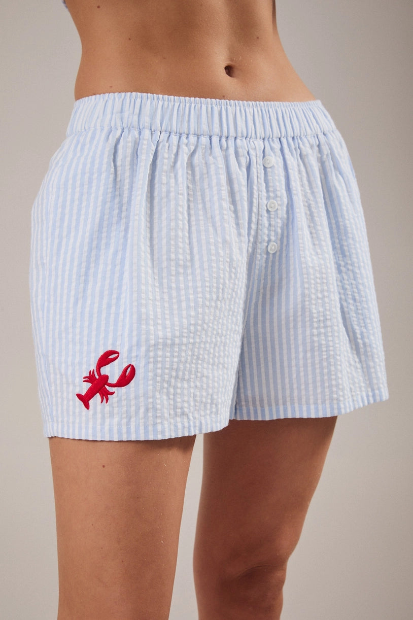White/Blue Stripe