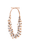 Organic Tagua Gracia Necklace Biscayne BLue