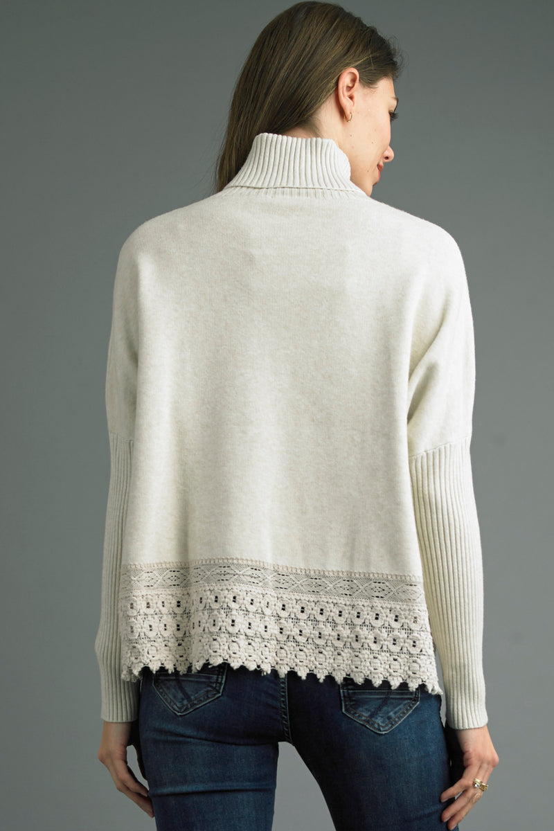 Lace Edge Sweater