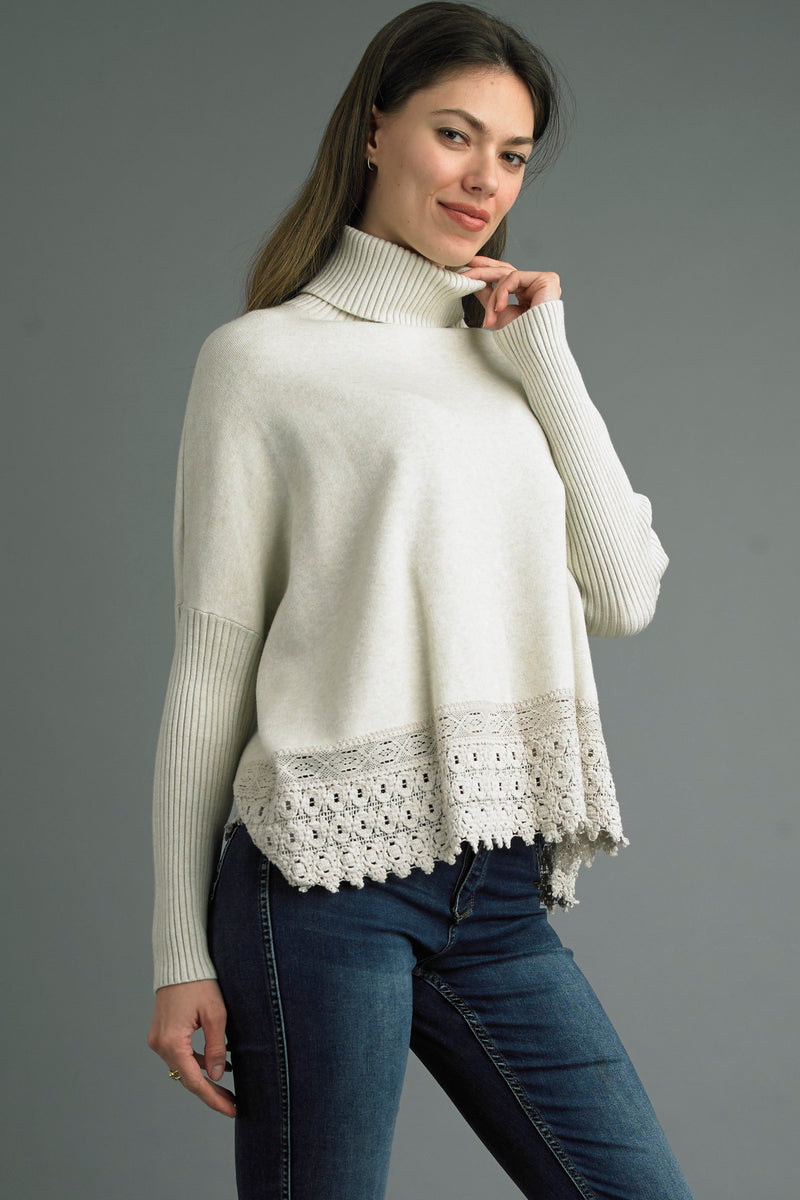 Lace Edge Sweater