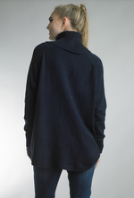 Tempo Paris 3 Button Sweater Navy