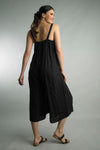 Tempo Paris V-Neck Linen Jumpsuit Black