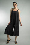 Tempo Paris V-Neck Linen Jumpsuit Black