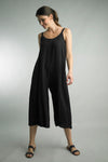 Tempo Paris V-Neck Linen Jumpsuit Black