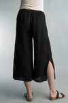 Tempo Paris Lightweight Linen Cropped Pant – Chic Summer Fashion in black