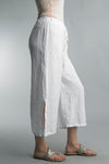 Tempo Paris Cropped Pant – Effortless Summer Look with Side Slits in white