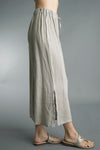 Tempo Paris Side Slit Crop Pants Taupe