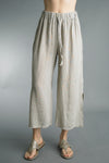 Tempo Paris Side Slit Crop Pants Taupe