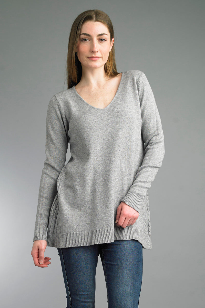 V-Neck Tunic Sweater