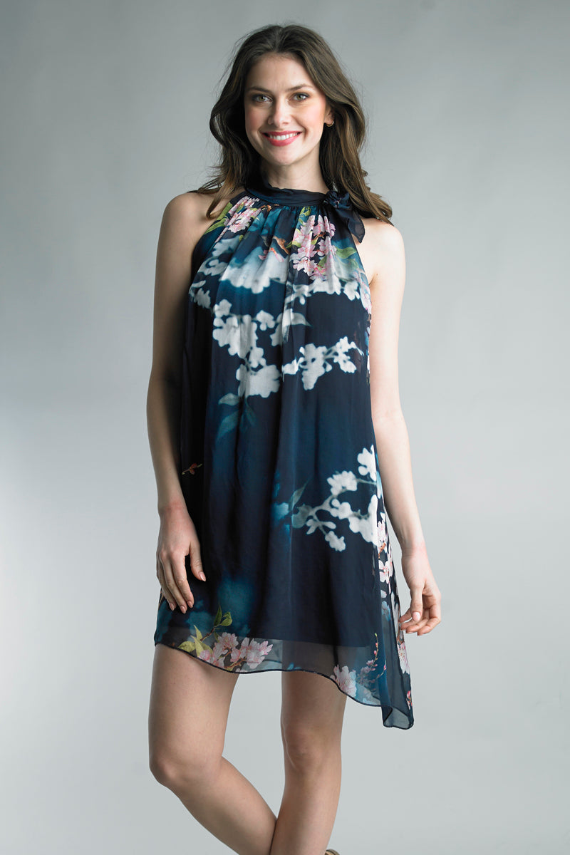 Tempo Paris Floral Halter Dress