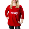 Pippa Holidays Sweater in “Merry” holiday design, oversized fit