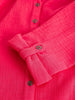 White Stuff Annie top with textured double cloth fabric in the color Bright Pink at The Lazy Daisy