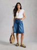 Woman wearing Fliss floral embroidered top by White Stuff in the color White at The Lazy Daisy 