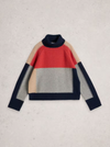 Mary Colorblock Turtle Neck Sweater