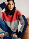 Mary Colorblock Turtle Neck Sweater