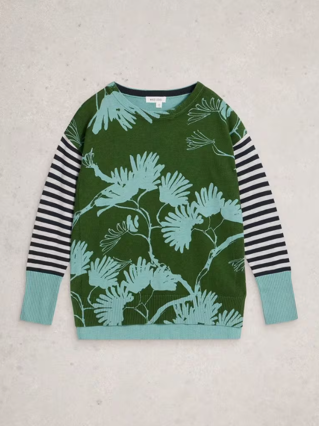 Olive Print Jumper