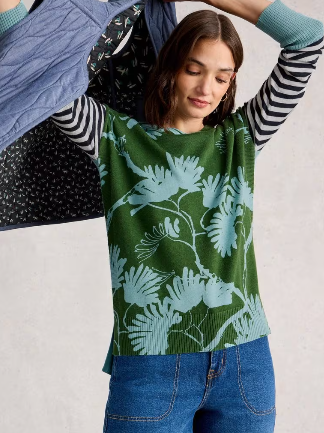 Olive Print Jumper