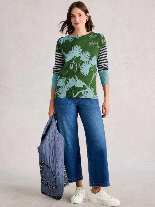 Olive Print Jumper