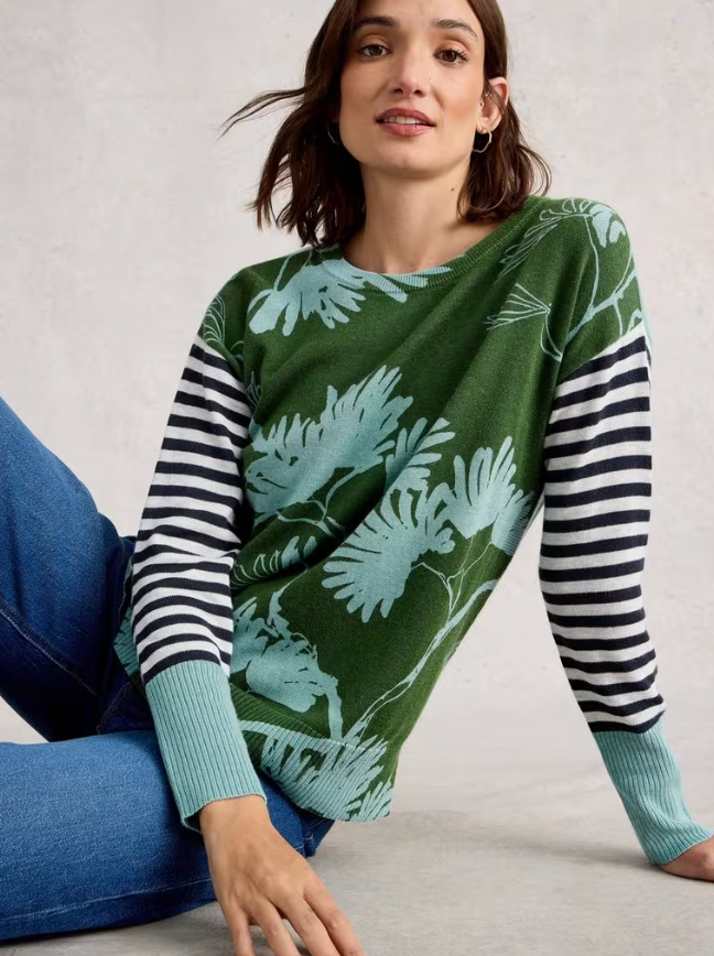 Olive Print Jumper