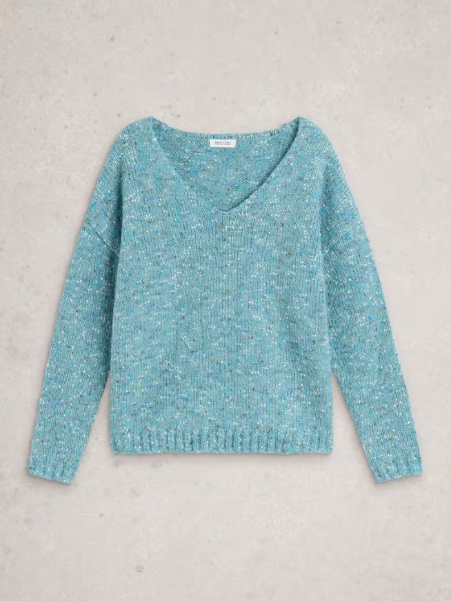 Textured V-Neck Sweater