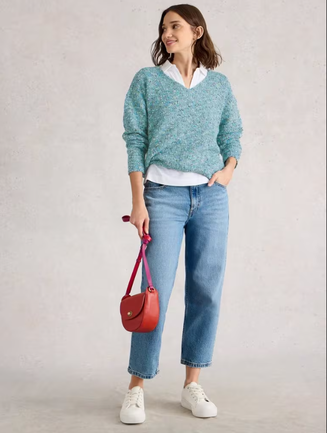 Textured V-Neck Sweater