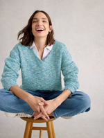 Textured V-Neck Sweater