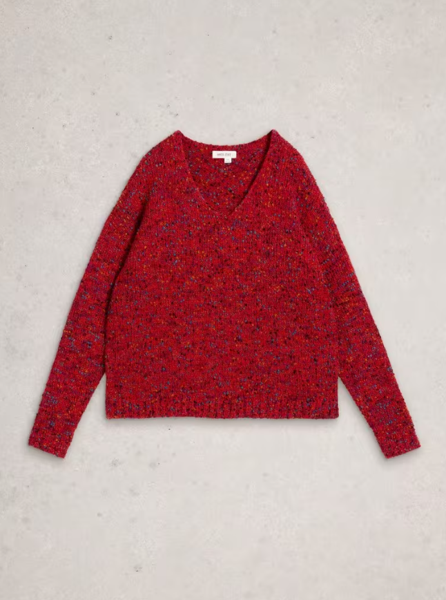 Textured V-Neck Sweater