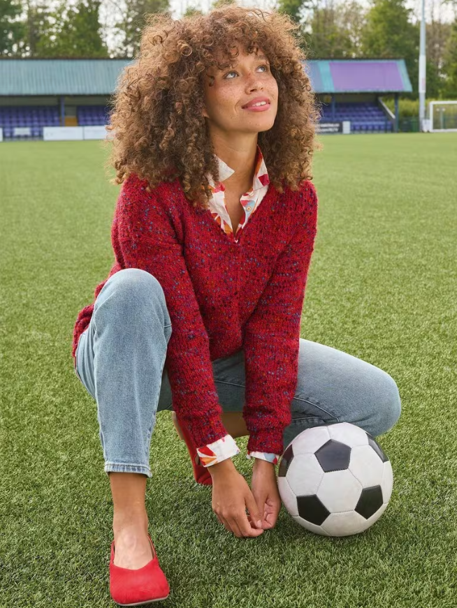 Textured V-Neck Sweater