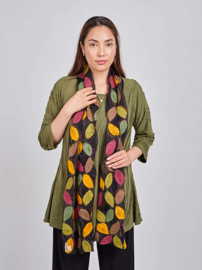Windhorse Trading Autumnal Felt/Silk Scarf