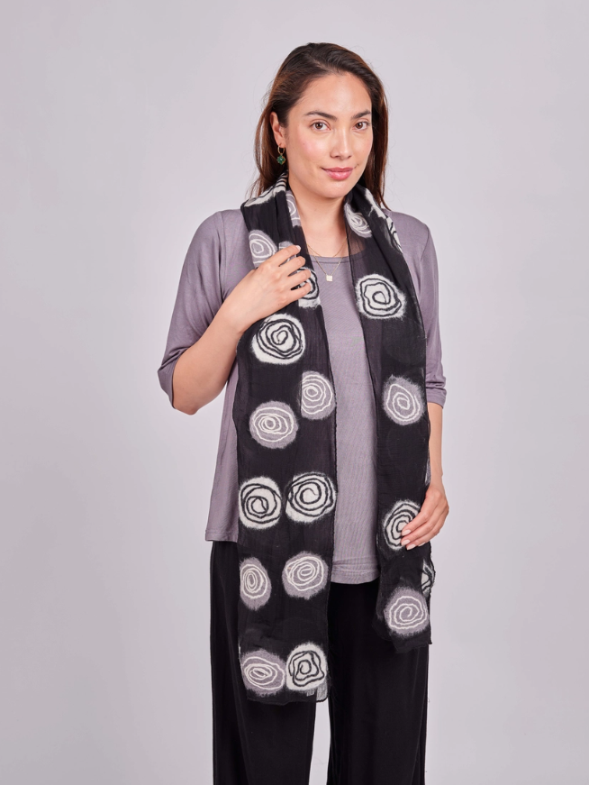 Spiral Felt Silk Scarf